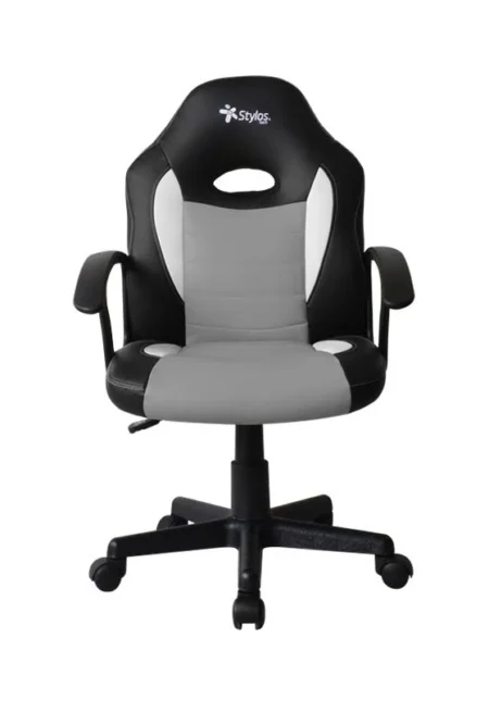 Silla Gamer Stylos Stgsgr1S Color Gris,Clase 2,Ergonomica, Hasta 100Kg, Stgsgr1S