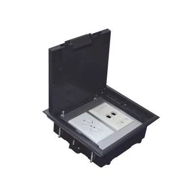 Caja De Piso Para Dos Modulos Universales Thorsman 11000-33401/Para Alimentacion Electrica/Redes De Datos/No Incluye Faceplates