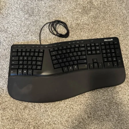Teclado Ergonomico Microsoft Alambrico/USB/Color Negro, Lxn-00003