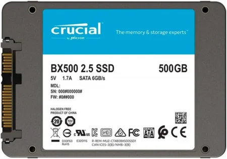 U. Estado Solido Externo Usb3.2 De 500Gb Crucial Ct500X6Ssd9 Negro