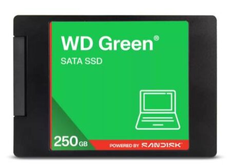U. Estado Solido SSD 250Gb Wd By Sandisk Green Wds250G5G0A 2.5″/SATA Iii/Lectura 545Mb/S