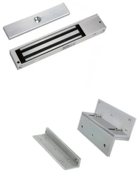 Paquete De Contrachapa Magnetica Con Indicador LED Zkteco Lm2805 + Lmb280Zl/200Kg/Cuenta Con Entradas Para Conexion De Sensor De Puerta/Voltaje De 12Vdc/Incluye Soporte Lm200Zl En Zl