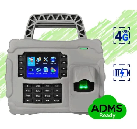 Control De Asistencia Portatil Zkteco S922(Zmm200)[4G]/Uso Rudo/5000 Huellas Digital Bioid/30000 Tarjetas Id 125Khz/IP65/Bateria De Respaldo/Conexion Tcp/IP/Conectividad 4G