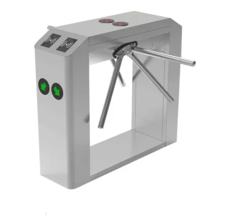 Torniquete Tripode Doble Carril Bidireccional Zkteco Ts2200 Pro/Semiautomatico/Acero Inoxidable/Indicadores LED/110V/Exterior Protegido/Requiere Lectores Y Panel