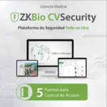 Licencia De Control De Acceso Zkteco Zkcvacp5, Para Zkbio Cvsecurity Permite Gestionar Hasta 5 Puertas