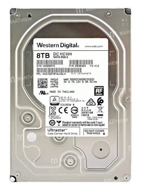 D. Duro Interno Western Digital Purple Surveillance 8Tb SATA 3.5″ 7200Rpm, Wd82Purz