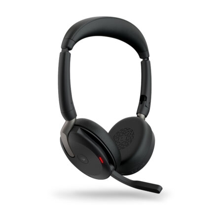Diadema Audifonos Binaural C/Microfono Inalambricos Jabra Evolve2 65 Flex Link380C Ms Estereo/Bluetooth/USB-C/Color Negro/26699-999-899