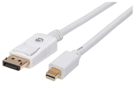 Cable Manhattan Displayport Macho-Mini Macho 1.0M Blanco, 324724