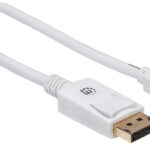 Cable Manhattan Displayport Macho-Mini Macho 1.0M Blanco, 324724