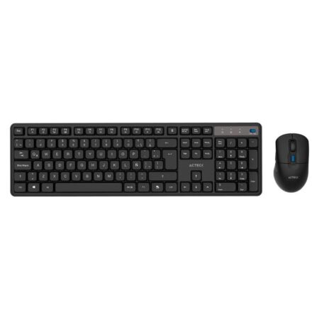 Kit Teclado Y Mouse Alambrico Acteck Creator Silent Pro Mk474/Ergonomico/5000Dpi/6 Botones/USB/Negro/AC-943505