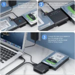 Adaptador USB 2.0- SATA/Ide Steren Com-211, Para Unidades De Disco De 3.5" Y 2.5"