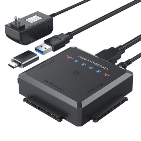 Adaptador USB 2.0- SATA/Ide Steren Com-211, Para Unidades De Disco De 3.5″ Y 2.5″