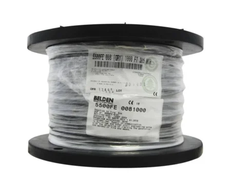Bobina De Cable De Seguridad Y Sonido Belden 5500Fe 0081000/22Awg/100% Cobre/Uso Interior/Blindado/305M/Color Gris
