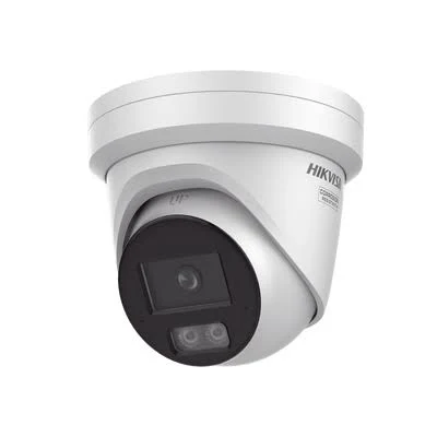 Camara Turret IP Hikvision Ds-2Cd2347G3-Li2Uy(Black) 4Mpx/Lente 2.8Mm/Ir 30M + Luz Blanca/2 Microfonos Integrados/Exterior IP67/Wdr 130Db/Acusense 3.0/Metal/Nema 4X/Acusearch