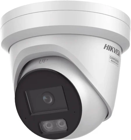 Camara Turret IP Hikvision Ds-2Cd2367G3-Lis2Uy/Sl/6Mpx/Lente 2.8Mm/Ir 30M + Luz Blanca/2 Microfonos Integrados/IP67/Estrobo Luz Blanca/Wdr 130Db/Acusense 3.0/Metal/Nema 4X/Acusearch