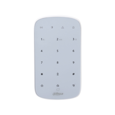 TECLADO INALAMBRICO TOUCH DAHUA DHI-ARK30T-W2/INTERIOR/PARA ARMADO Y DESARMADO/HASTA 32 USUARIOS CON PIN/TARJETAS MIFARE/INDICADORES LED DE STATUS DEL PANEL/ALARMA DE BATERIA BAJA