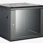 Gabinete Para Montaje En Pared - Piso, Puerta De Cristal Templado, Cuerpo Fijo, 6 Unidades De Rack, 19 Pulgadas