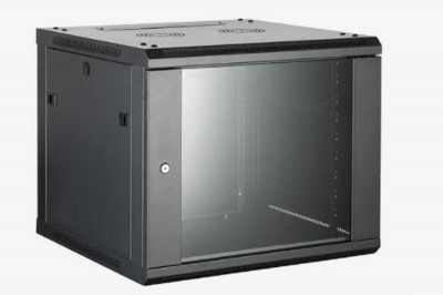 Gabinete Para Montaje En Pared – Piso, Puerta De Cristal Templado, Cuerpo Fijo, 6 Unidades De Rack, 19 Pulgadas