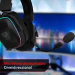 Diadema Audifonos C/Microfono Ina/Alambricos Balam Rush Aeon Expert Hs1100/Bluetooth 5.4/USB/3.5Mm/Mic Desmontable/Iluminacion Rgb/Color Negro/Br-938501 (Openbox)