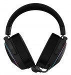 Diadema Audifonos C/Microfono Ina/Alambricos Balam Rush Aeon Expert Hs1100/Bluetooth 5.4/USB/3.5Mm/Mic Desmontable/Iluminacion Rgb/Color Negro/Br-938501 (Openbox)