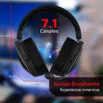 Diadema Audifonos C/Microfono Ina/Alambricos Balam Rush Aeon Expert Hs1100/Bluetooth 5.4/USB/3.5Mm/Mic Desmontable/Iluminacion Rgb/Color Negro/Br-938501 (Openbox)