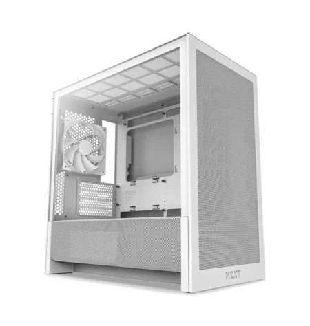 Gabinete Nzxt H3 Flow/Midi Tower/Ventana/Sin Fuente/1 Ventilador F120Q/Color Blanco/Factor Micro-ATX/Mini-Itx/Cc-H31Fw-01