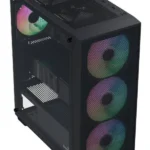 Gabinete Aerocool B509A Flow/Mid Tower/Ventana Cristal Templado/Fuente ATX/4 Ventiladores Instalados/Rgb/Color Negro/ATX/Micro ATX/Mini-Itx/4711530962466