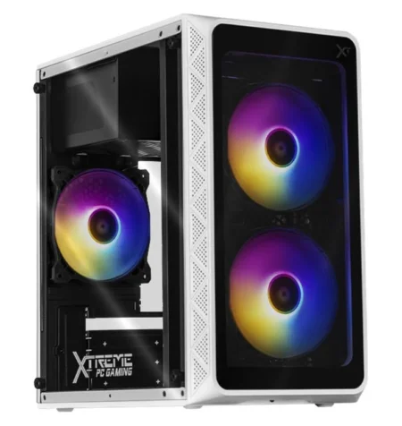 Gabinete Xzeal Xz160 Full Torre/Con Ventana/Sin Fuente/USB 2.0/4 Ventiladores Instalados/Argb/Negro/Micro-ATX/Xzgaex1B