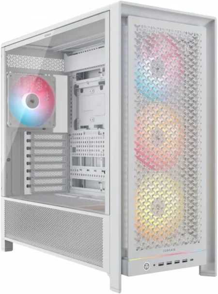 Gabinete Corsair 9000D Rgb Airflow/Full Tower/Ventana Cristal Templado/Sin Fuente/Sin Ventiladores/Color Blanco/ATX/Cc-9011274-Ww
