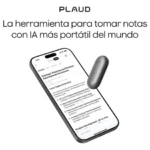Grabadora De Voz Ai Plaud Notepin 64Gb/Transcripcion Y Resumen/Compatible Con 112 Idiomas/Hasta 20 Horas De Grabacion/Color Gris