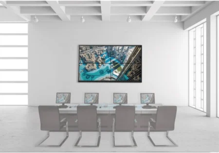 Kit Videowall 2X2 Hikvision Dsvw2X20A55/Wm, 4 Pantallas De 55″/Decoder/Base De Pared/Accesorios De Instalacion