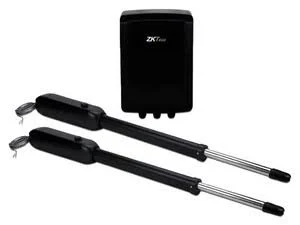 Kit De Pistones De Aluminio Antioxidante Zkteco Zk-Sw400Dc/Para Puertas Abatibles De Doble Servicio/Soporta 400Kg Por Puerta/Instalacion Sencilla Sin Soldadura/Accesorios Incluidos/Alimentacion 110V