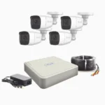 Kit Turbohd Hilook Hl1080Ps(B) 1080P Lite/Dvr 4 Canales/Audio Por Coaxitron/4 Camaras Bala De Policarbonato Con Microfono Integrado