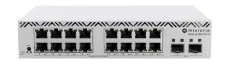 Switch Mikrotik Css318-16G-2S+In/16 Puertos Gigabit Ethernet/2 Puertos Sfp+ 10G/No Administrable/Filtrado Mac Y Vlans/Swos Configuracion Web