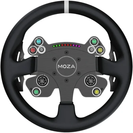 Volante Moza Rs V2 Con Paletas Magneticas/Luces Rgb/Acabado Profesional/Rs25
