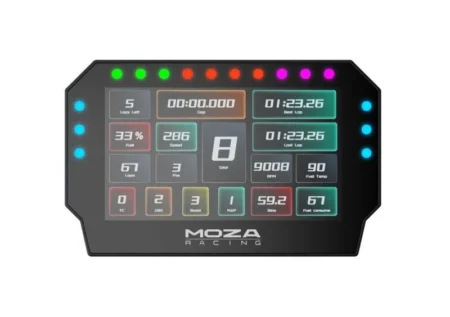 Pantalla De Carreras De 5″ Moza Cm2 HD Racing Dash/Con Indicadores Rgb/Interfaz Personalizable/Conectividad Universal/Rs072
