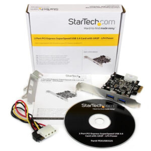 TARJETA ADAPTADORA PCI-E STARTECH PEXUSB3S25/2 PUERTOS USB 3.0/CON ALIMENTACION MOLEX Y UASP