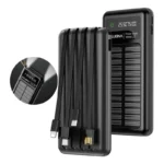 Power Bank Keluona Pw0001 10000Mah/Lightning USB-C/4 Cables Integrados/5V/Negro
