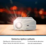 Videoproyector Multimedia Steren Pro-4000/300 Ansi Lumenes/1920X1080P Full HD/Proyeccion Hasta De 150"/Color Blanco-Naranja