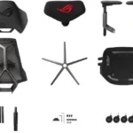 Silla Gamer ASUS Rog Destrier Ergo Gaming/Color Negro/150Kg/Reposabrazo Ajustable/Sl400 Rog Destrier/Bk/Ww/
