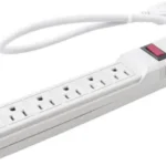 Barra Multicontacto Surtek 136220 Con Supresor De Picos 450J/Voltaje De Entrada 127Vca Nema 5-15P/Con 6 Salidas Nema 5-15R/Color Blanco
