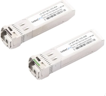 Transceptor Opticos Bidireccionales Sfp+ Linkedpro Lp-Sfp-Bd-10G-40/Monomodo 1270/1330Nm/10Gbps/1000Base-Bx/Conector Lc/Upc Simplex/Ddm/Hasta 40Km/2 Piezas