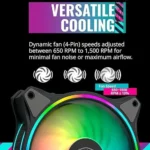 Ventilador Cooler Master Fan Mf140 Halo/1X140Mm/Argb/1500Rpm/Color Negro/Mfl-B4Dn-15Npa-R1