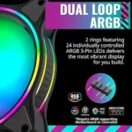 Ventilador Cooler Master Fan Mf140 Halo/1X140Mm/Argb/1500Rpm/Color Negro/Mfl-B4Dn-15Npa-R1