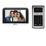 Kit De Videoportero IP Zkteco Vk07-B53L Kit/Monitor Color De 7"/Frente De Calle IP55/Camara 1080P/PoE/Apertura Con Tarjetas Id 125Khz/Contraseña/Excelente Vision Nocturna
