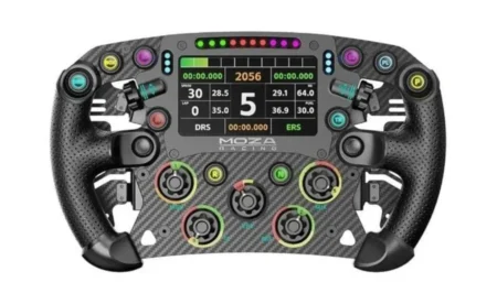 Volante De Formula Moza Fsr2/Con Pantalla Tactil/6 Paletas/Construccion Premium/Rs068