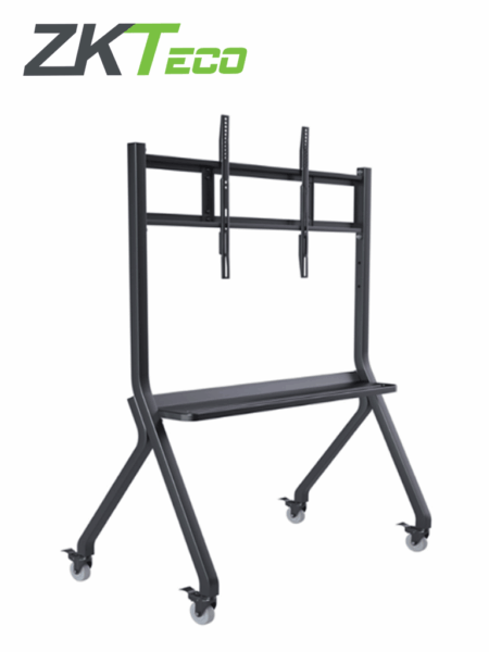 Soporte Movil P/Pantallas Interactivas Inteligentes 65″-86″ Zkteco Zk-Iwba01B/100Kg/Altura Ajustable/4 Ruedas Giratorias Con Seguro/Color Negro