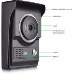 Kit De Videoportero Analogico Zkteco Vdpo4-B4 Kit/Monitor De 4.3"/ Frente De Calle Con Camara De 1Mp/Angulo De Vision 80°/Conexion Hasta 4 Monitores