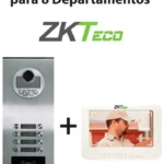 Paquete De Videoportero Zkteco Ve08A01Paq7P/Para 8 Departamentos Ve08A01/1 Monitor Vdpib3 De 7"