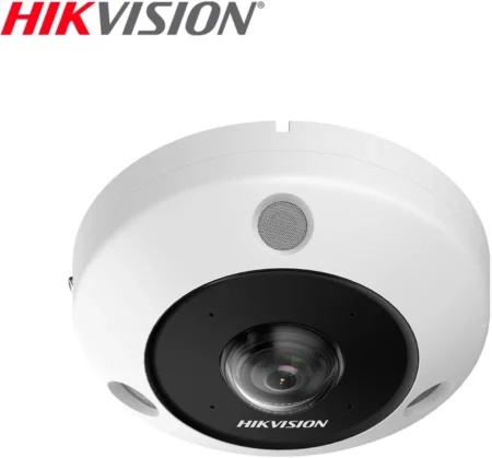 Camara Fisheye IP Hikvision Ds-2Cd63C5G1-Ivs 12Mp/180°-360°/Dewarping/Lente Inmervision/Heat Map/Heop 2.0/Conteo De Personas/IP67/Ik10/15 Mts Ir/Entrada Y Salida De Audio Y Alarma/Multiples Vistas/Microfono Integrado